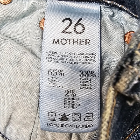 Mother Denim Medium Wash Raw Hem Cut Off Jean Shorts 6.5" inseam Size 26 - Picture 5 of 12